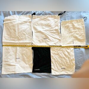Vince dust bag pouch shoes microfiber cotton velvet bundle of 5